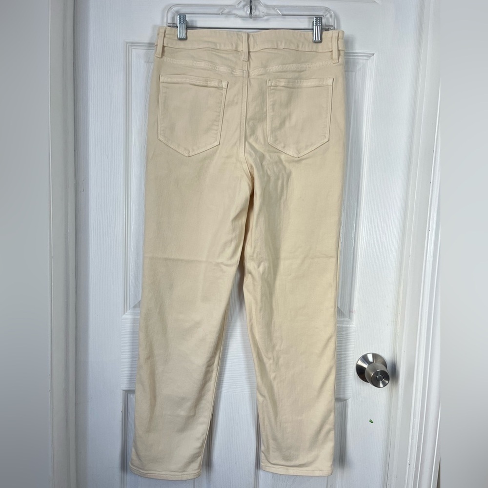 Athleta Flex High Rise straight Leg Ankle Jean in bone size 10 - Picture 4 of 9